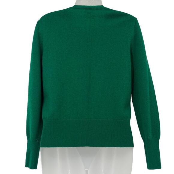 J. CREW 100% Cashmere Relaxed Crewneck Sweater Emerald Kelly Green Soft Small - Picture 6 of 9
